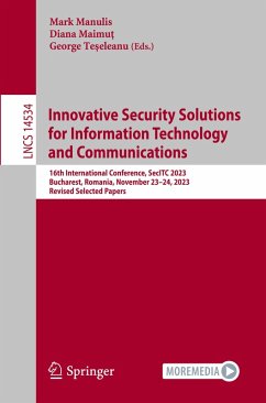 Cover Innovative Security Solutions for Information Technology and Communications