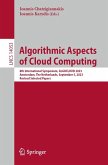 Algorithmic Aspects of Cloud Computing (eBook, PDF)