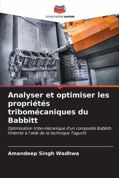 Analyser et optimiser les propriétés tribomécaniques du Babbitt - Wadhwa, Amandeep Singh