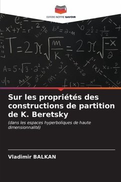 Sur les propriétés des constructions de partition de K. Beretsky - BALKAN, Vladimir