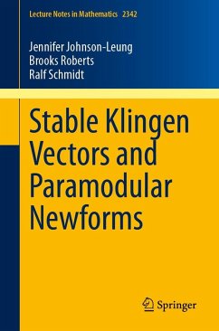 Stable Klingen Vectors and Paramodular Newforms (eBook, PDF) - Johnson-Leung, Jennifer; Roberts, Brooks; Schmidt, Ralf