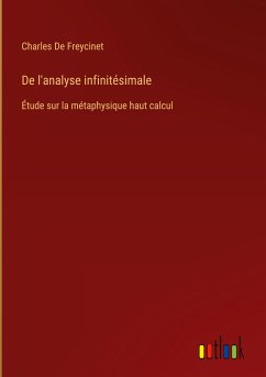 De l'analyse infinitésimale