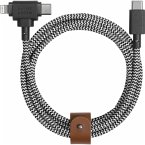 Native Union Belt Cable Duo USB-C to C/Lightning Zebra 1,5m