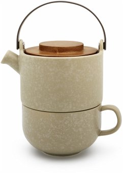 Bredemeijer Tea-for-one Umea beige / Akazienholzdeckel 142024