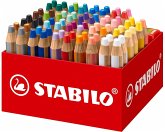 Buntstift, Wasserfarbe & Wachsmalkreide- STABILO woody 3 in 1 - 76er Box mit 4 Spitzern - mit 24 verschiedenen Farben