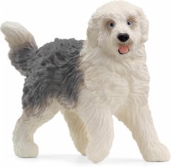 Schleich 13968 - Farm World, Bobtail, Hund, Tierfigur, Länge: 7,7 cm