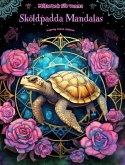 Sköldpadda Mandalas Målarbok för vuxna Anti-stress-mönster som uppmuntrar till kreativitet