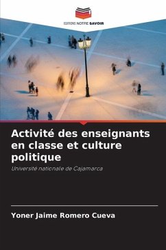 Activité des enseignants en classe et culture politique - Romero Cueva, Yoner Jaime