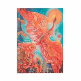 Paperblanks 2024-2025 Weekly Planner Firebird Birds of Happiness 18-Month Flexis MIDI Horizontal Elastic Band 224 Pg 80 GSM