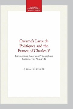 Cover Oresme's Livre de Politiques and the France of Charles V