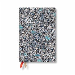 Cover Paperblanks 2025 Weekly Planner Granada Turquoise Moorish Mosaic 12-Month Flexis Mini Horizontal Elastic Band 176 Pg 100 GSM