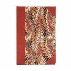 Paperblanks 2024-2025 Weekly Planner Rubedo Cockerell Marbled Paper 18-Month Mini Horizontal Elastic Band 208 Pg 80 GSM