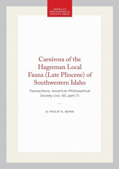 Cover Carnivora of the Hagerman Local Fauna (Late Pliocene) of Southwestern Idaho