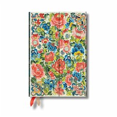Paperblanks 2025 Daily Planner Pear Garden Peking Opera Embroidery 12-Month Mini Wrap 416 Pg 80 GSM