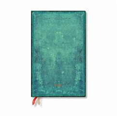 Paperblanks 2025 Weekly Planner Pacific Blue Bold Old Leather Collection 12-Month Maxi Horizontal Elastic Band 160 Pg 100 GSM