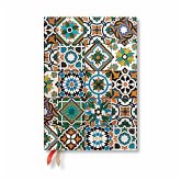 Paperblanks 2025 Daily Planner Porto Portuguese Tiles 12-Month MIDI Elastic Band 416 Pg 80 GSM