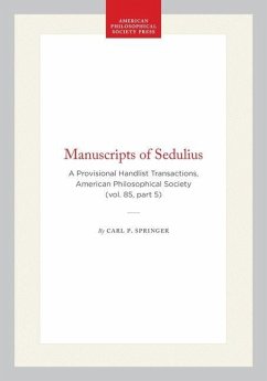 Cover Manuscripts of Sedulius