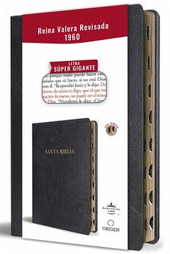 Biblia Reina Valera Revisada 1960 Letra Súper Gigante, Símil Piel Negro Con Índice / Spanish Bible Rvr 1960 Super Giant Print, Black Leathersoft W/ Thumb - Reina Valera Revisada 1960