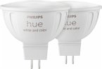 Philips Hue LED Lampe MR16 2er Set 400lm White Color Amb.