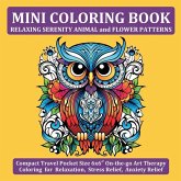 Mini Coloring Book Relaxing Serenity Animal and Flower Patterns