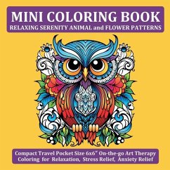Mini Coloring Book Relaxing Serenity Animal and Flower Patterns - Tori, Jule