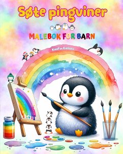 Søte pingviner - Malebok for barn - Kreative og morsomme scener med glade pingviner - Editions, Kidsfun