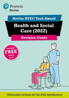 Cover Pearson REVISE BTEC 2022 Tech Award Health and Social Care Revision Guide inc online edition - for 2026, 2027 exams