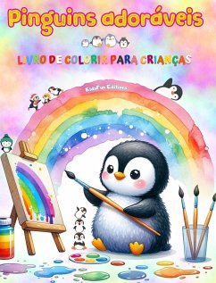 Pinguins adoráveis - Livro de colorir para crianças - Cenas criativas e engraçadas de pinguins felizes - Editions, Kidsfun