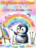 Pingüinos adorables - Libro de colorear para niños - Escenas creativas y divertidas de risueños pingüinos