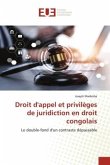 Droit d'appel et privilèges de juridiction en droit congolais