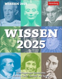 Wissen Tagesabreißkalender 2025 - Quizfragen aus Geschichte, Politik, Kultur, Technik und Sport - Budde, Berthold