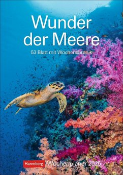 Wunder der Meere Wochenplaner 2025 - 53 Blatt mit Wochenchronik - Hattstein, Markus