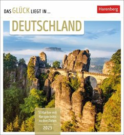 Das Glück liegt in Deutschland Postkartenkalender 2025 - Wochenkalender mit 53 Postkarten, 53 besondere Orte entdecken - Schnober-Sen, Martina