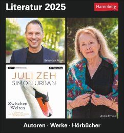 Literatur Tagesabreißkalender 2025 - Kulturkalender - Autoren, Werke, Hörbücher - Anders, Ulrike;Lotz, Brigitte;Michel, Dirk