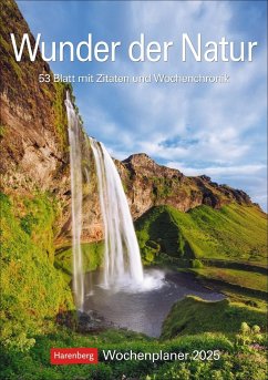 Cover Wunder der Natur Wochenplaner 2025 - 53 Blatt mit Zitaten und Wochenchronik