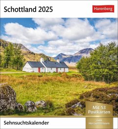 Schottland Sehnsuchtskalender 2025 - Wochenkalender mit 53 Postkarten - Frischknecht, Patrick