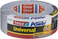 Tesa Gewebekleb. 50m x 50mm extra Power silber 56389