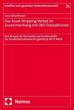 Das Asset-Stripping-Verbot im Zusammenhang mit LBO-Transaktionen - Schuchmann, Louis