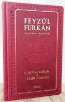 Feyzül Furkan Kuran-i Kerim ve Tefsirli Meali Orta Boy, Mushaf ve Meal, Ciltli - Bordo - Tahsin Feyizli, Hasan