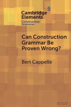 Can Construction Grammar Be Proven Wrong? - Cappelle, Bert (Universite de Lille and Centre National de la Recher