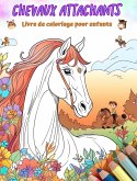 Chevaux attachants - Livre de coloriage pour enfants - Scènes créatives et amusantes de chevaux