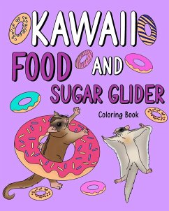 Kawaii Food and Sugar Glider Coloring Book - Paperland