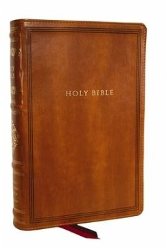 RSV Personal Size Bible with Cross References, Brown Leathersoft, Thumb Indexed, (Sovereign Collection) - Thomas Nelson