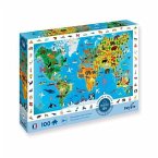 Calypto 3907501 - Tierweltkarte 100 XL Teile Puzzle