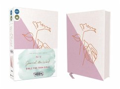 Niv, Journal the Word Bible for Teen Girls, Cloth Over Board, Lavender/White, Red Letter - Zondervan