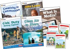 Cover Icivics Grade 3: Community & Social Awareness 5-Book Set + Game Cards