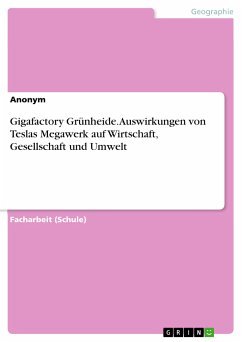 Gigafactory Grünheide. Auswirkungen von Teslas Megawerk auf Wirtschaft, Gesellschaft und Umwelt (eBook, PDF)