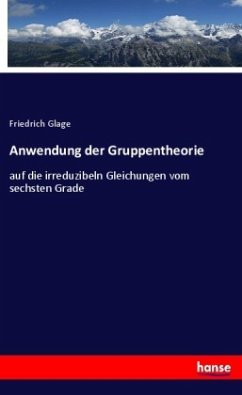 Anwendung der Gruppentheorie - Glage, Friedrich