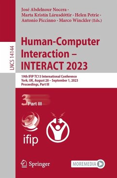 Human-Computer Interaction - INTERACT 2023 (eBook, PDF)