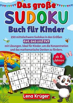 Das große Sudoku Buch für Kinder ab 6 Jahren - Krüger, Lena